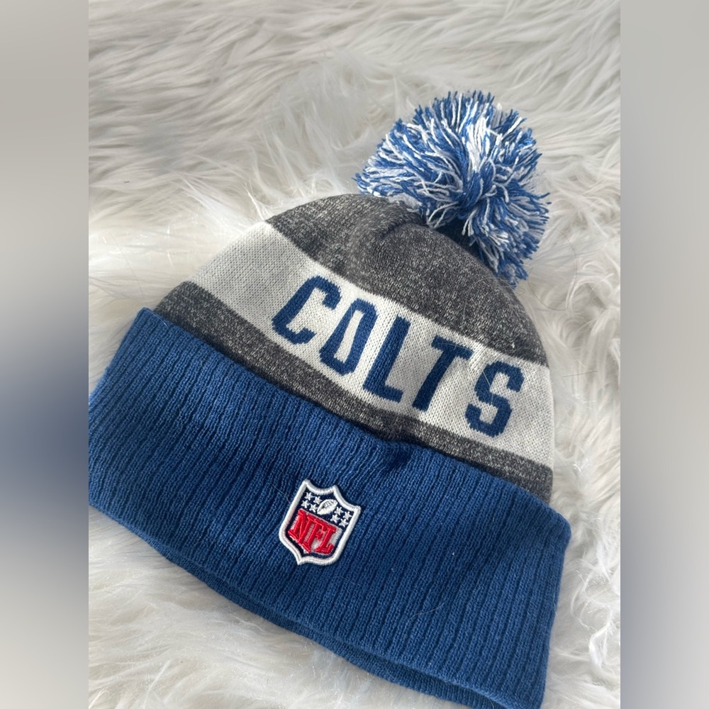 New Era NFL Colts winter knit hat with pompom